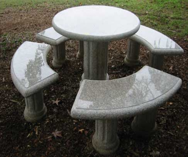 bộ bàn ghế đá granite